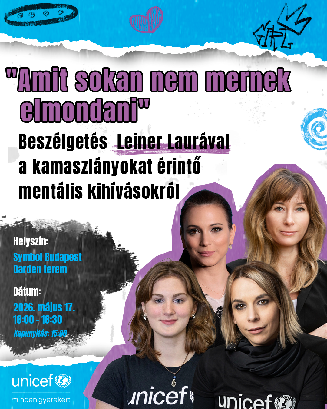 Leiner Laura csatlakozik az UNICEF Magyarországhoz 